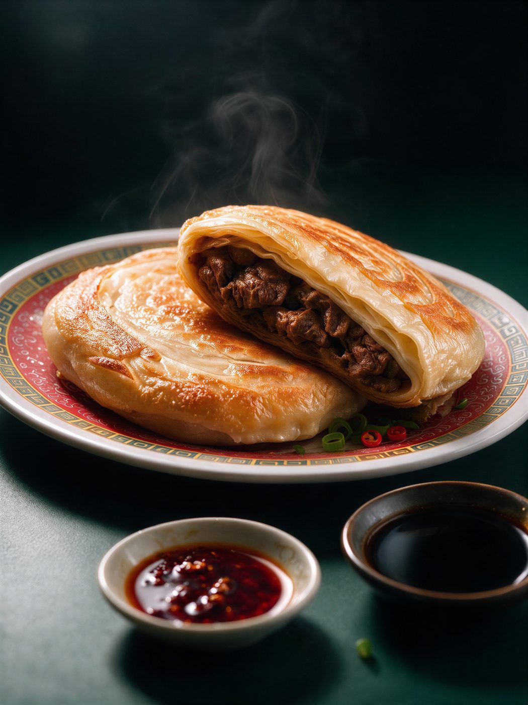 A handmade pastry, pan-fried until crisp